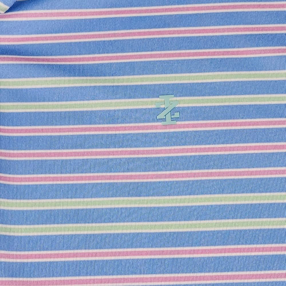 IZOD Polo Shirt Boys XL Blue Striped Short Sleeve Performance Golf Top IZSHB4KF - Picture 5 of 11